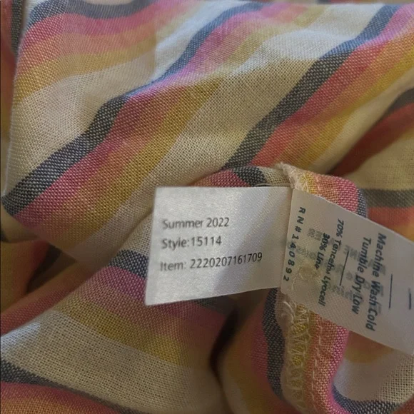 Marine LAYER Doze Short Sleeve PJ Top in Retro Ombre Stripe Medium M NWOT - Picture 8 of 10